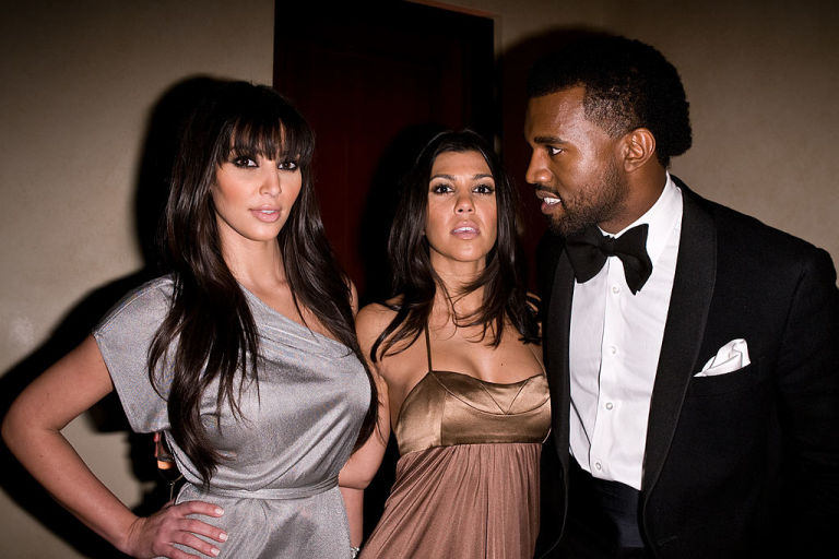 Kim, Kourtney and Kanye in 2008