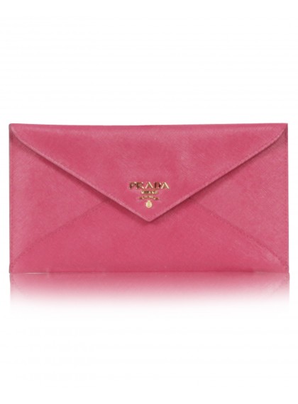 Prada, Saffiano Metal Envelope Wallet