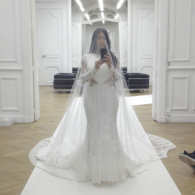 "This was a dream come true! Every girl's fairy-tale wedding dress brought to life by my good friend Riccardo Tisci for Givenchy couture." (2014) | Image Courtesy of Kim Kardashian West's Selfish