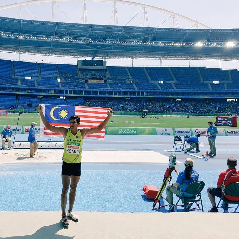 Latif set the world record at 7.60 metres for the long jump F20 event. | Image Courtesy of Twitter