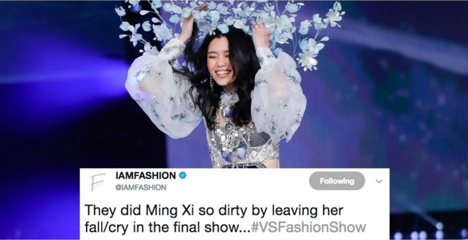 Victoria’s Secret Kept Ming Xi’s Runway Fall in the Final Broadcast—​​And People Aren’t Happy