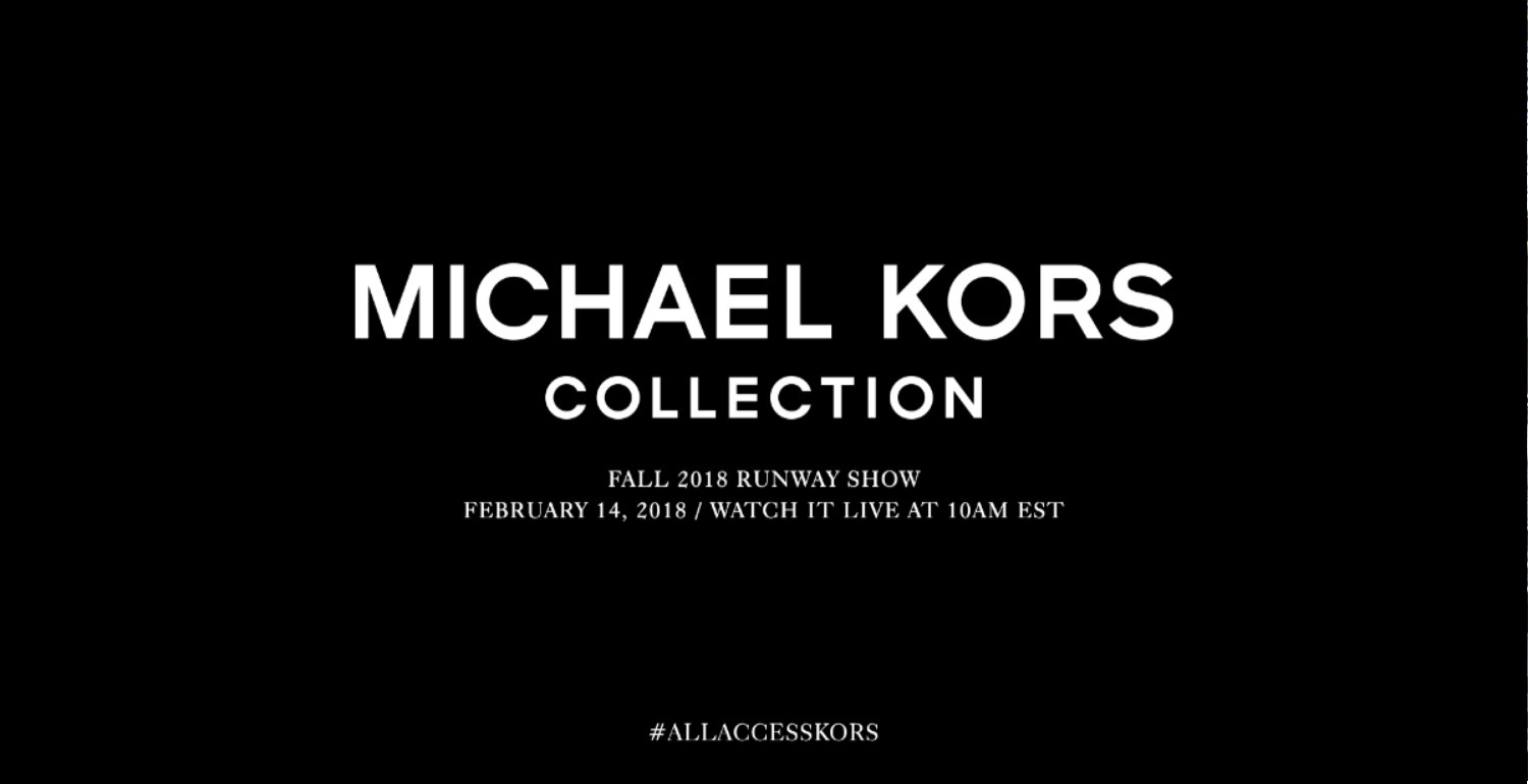 Experience The Michael Kors Fall 2018 Runway Show Live Right Here