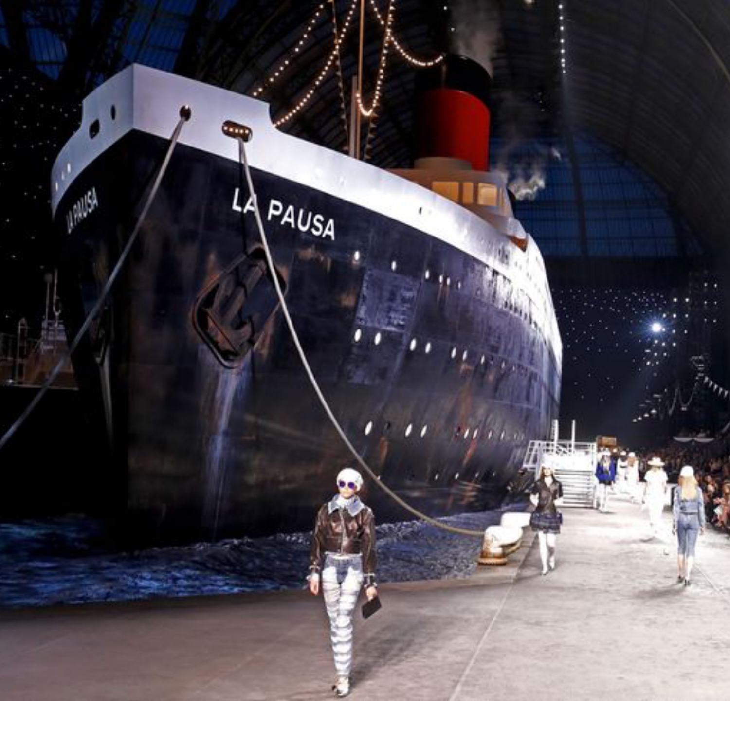 Chanel Had An Actual Cruise Ship On The Runway of Its Cruise 2019 Show