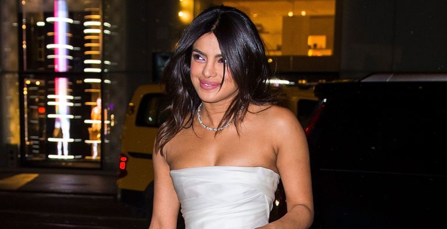 Priyanka Chopra Wears Strapless White Gown To Her Bridal Shower