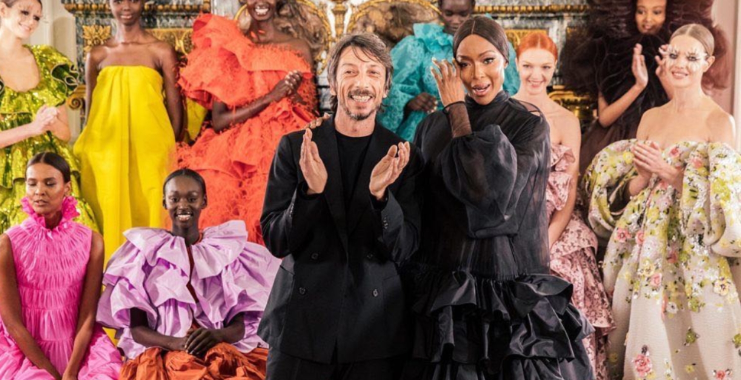 Naomi Campbell, Living Legend, Closes the Valentino Couture Show