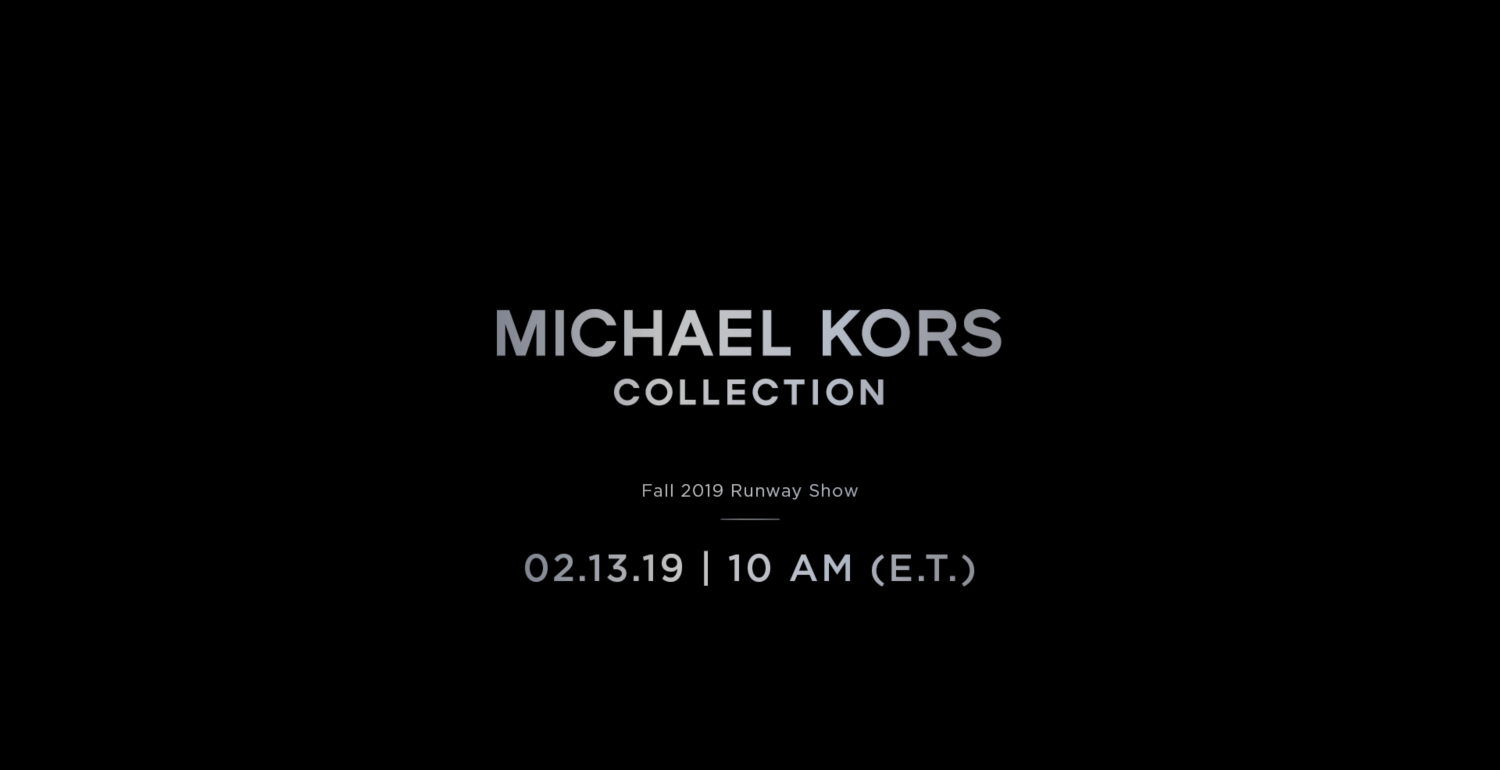 Livestream: Michael Kors Collection Autumn Winter 2019 Show