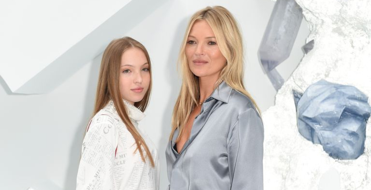 Kate Moss And Her Lookalike Daughter, Lila, Sit Front Row At Dior ...