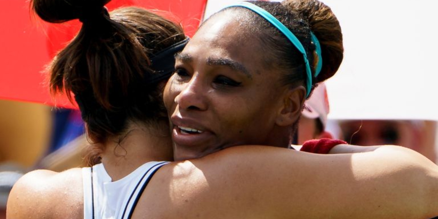 Serena Williams And Her Opponent Uplift Each Other With A Post-Match Hug