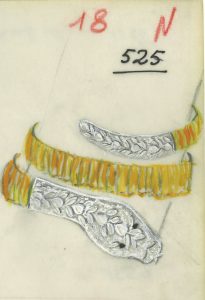 The first Serpenti watches sketches