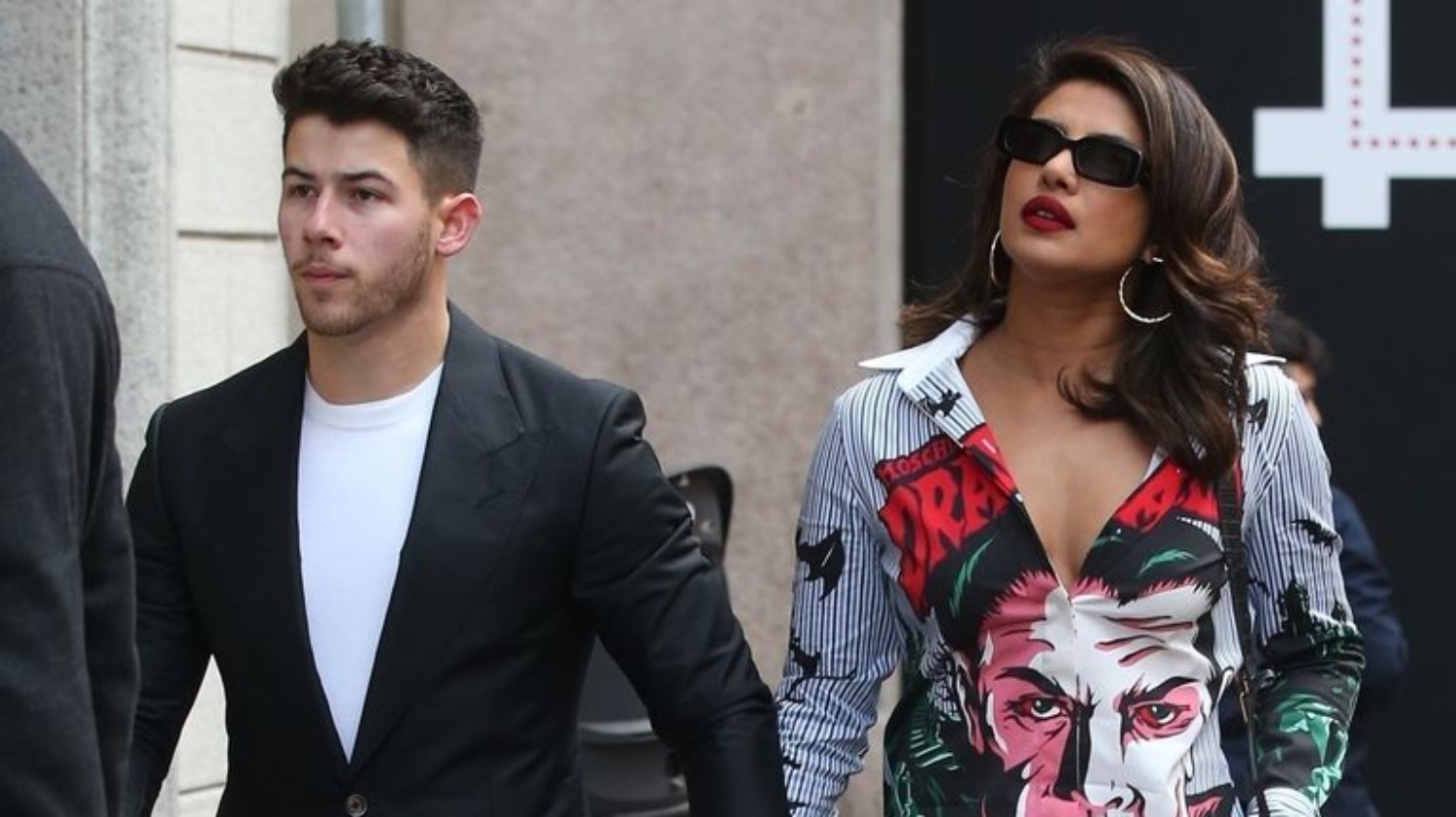 Priyanka Chopra Just Rocked a Dracula-Print Mini Dress on a Date with Nick Jonas