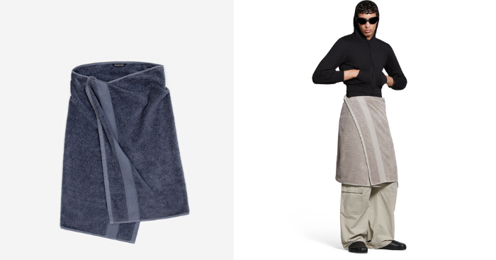 Balenciaga towel skirt