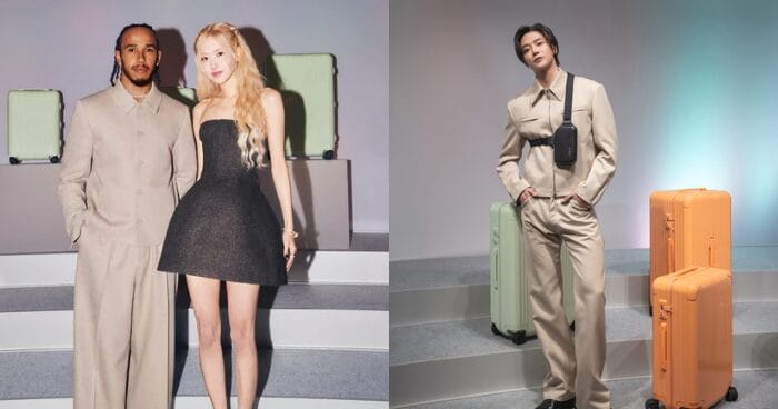 RIMOWA celebrates the launch of Mint & Papaya Essential range with Lewis Hamilton and ROSE