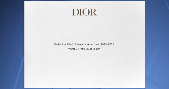 Dior Autumn Winter 2025-2026 collection.
