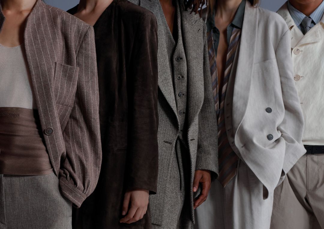 ARMANI/Archivio's campaign brings back 13 archival looks by Giorgio Armani, including suits, jackets, and blousons.