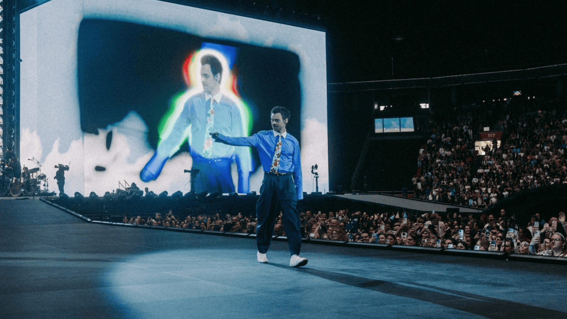 harry styles in celine for 'together, together' tour
